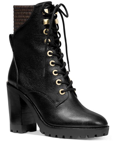 michael michael kors bastian lace up booties|Michael Michael Kors Bastian Leather Lace.